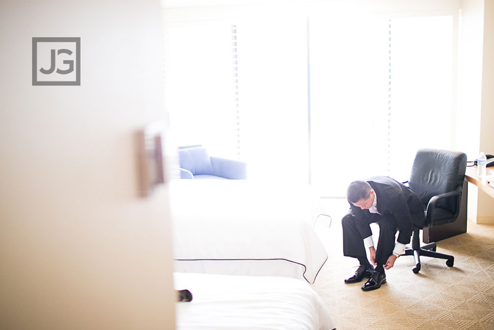 Groom Preparation at Pacific Palms