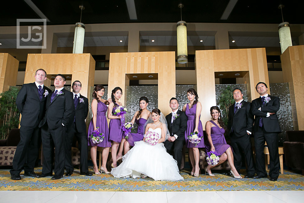 Bridal Party Photos in the Lobby