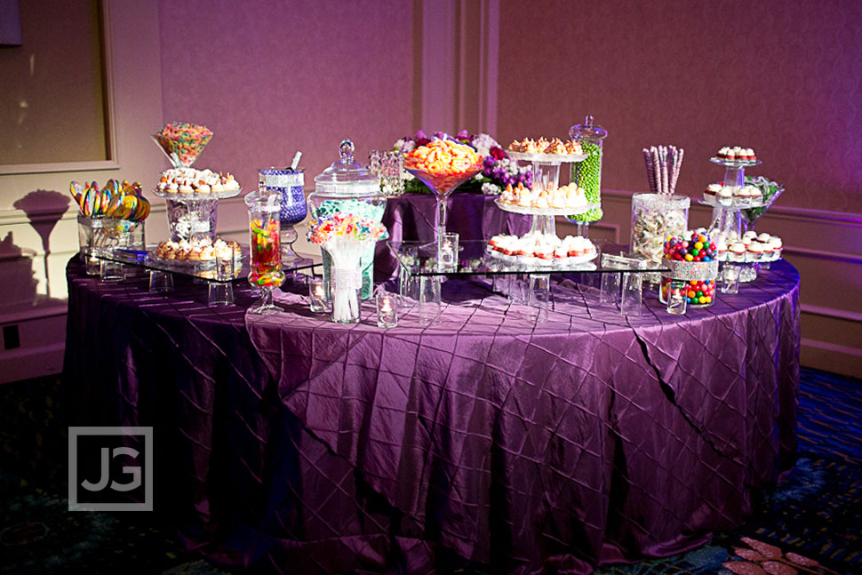 Pacific Palms Wedding Reception Candy Bar