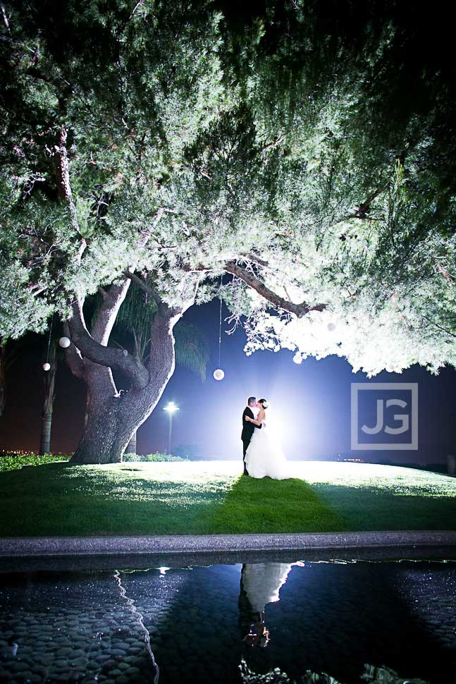 Pacific Palms Wedding Photos at night