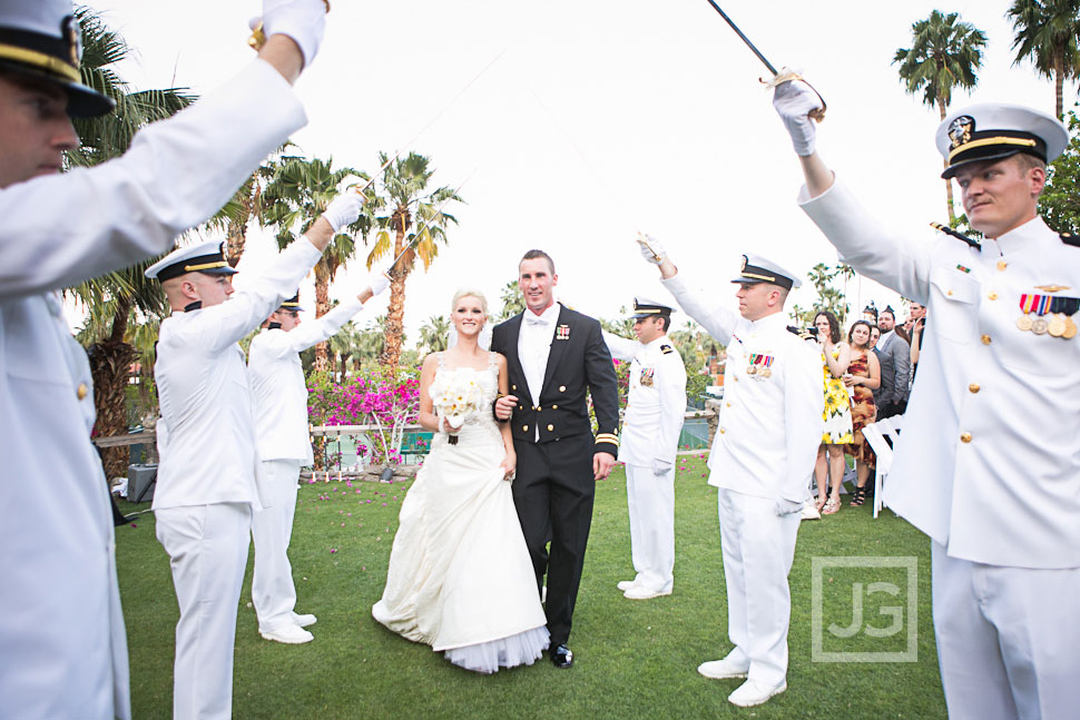 Palm Springs Military Wedding Ceremony