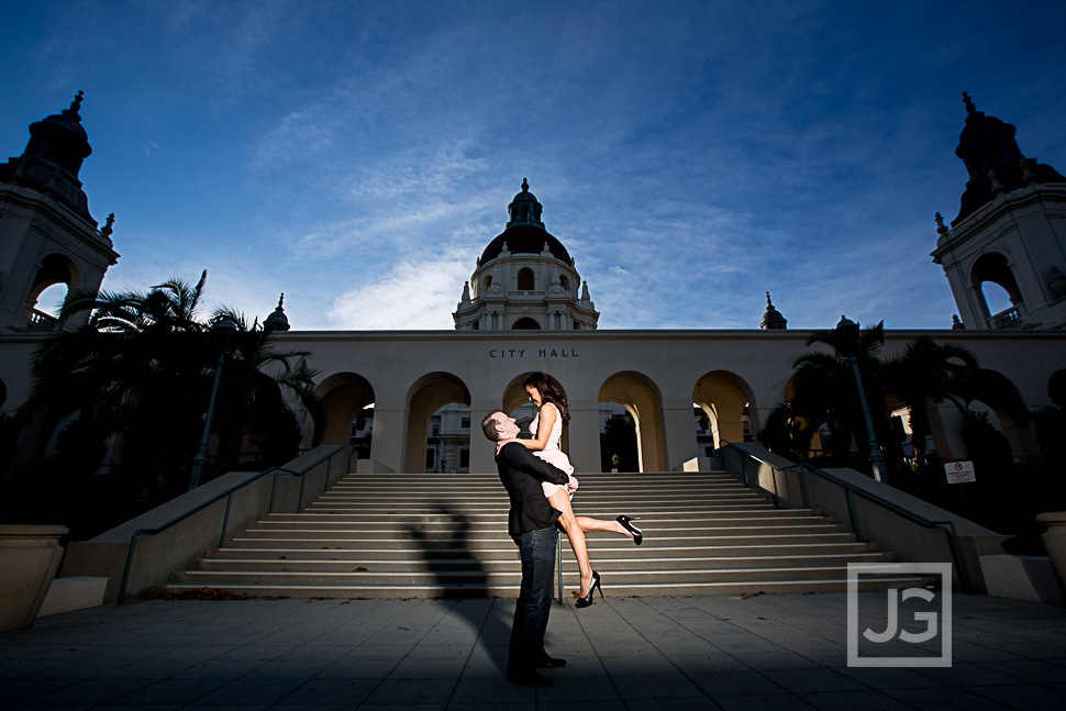 Pasadena City Hall Engagement Photo
