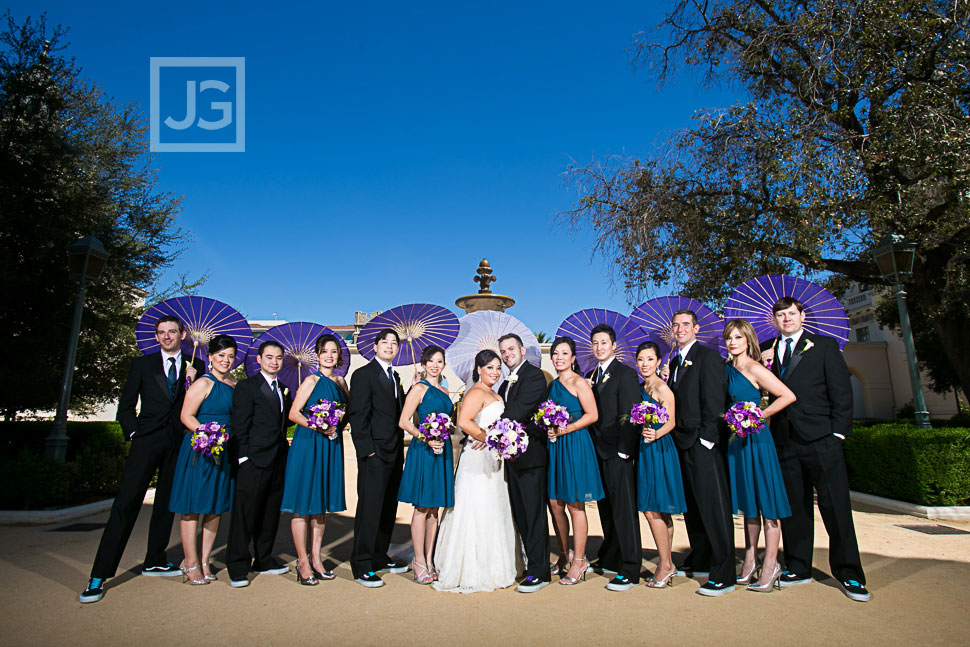 Wedding Party Photos at Pasadena City Hall