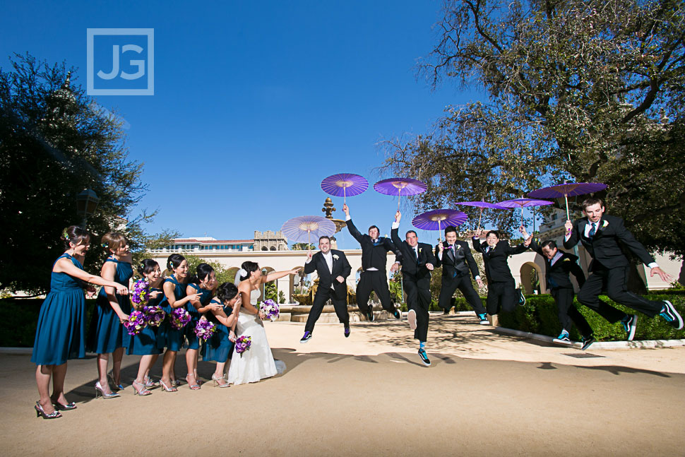 Wedding Party Photos at Pasadena City Hall