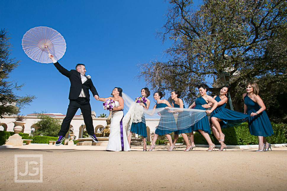 Wedding Party Photos at Pasadena City Hall