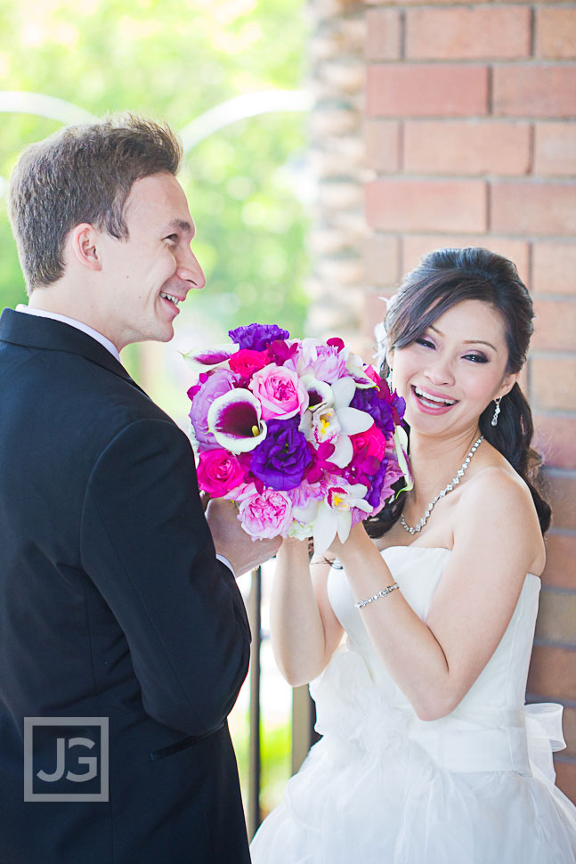 Pacific Palms Wedding First Look