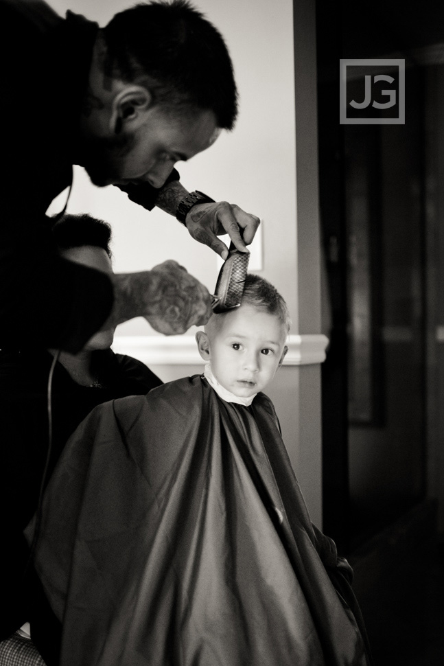 Wedding Preparation at the Portofino Hotel Haircut