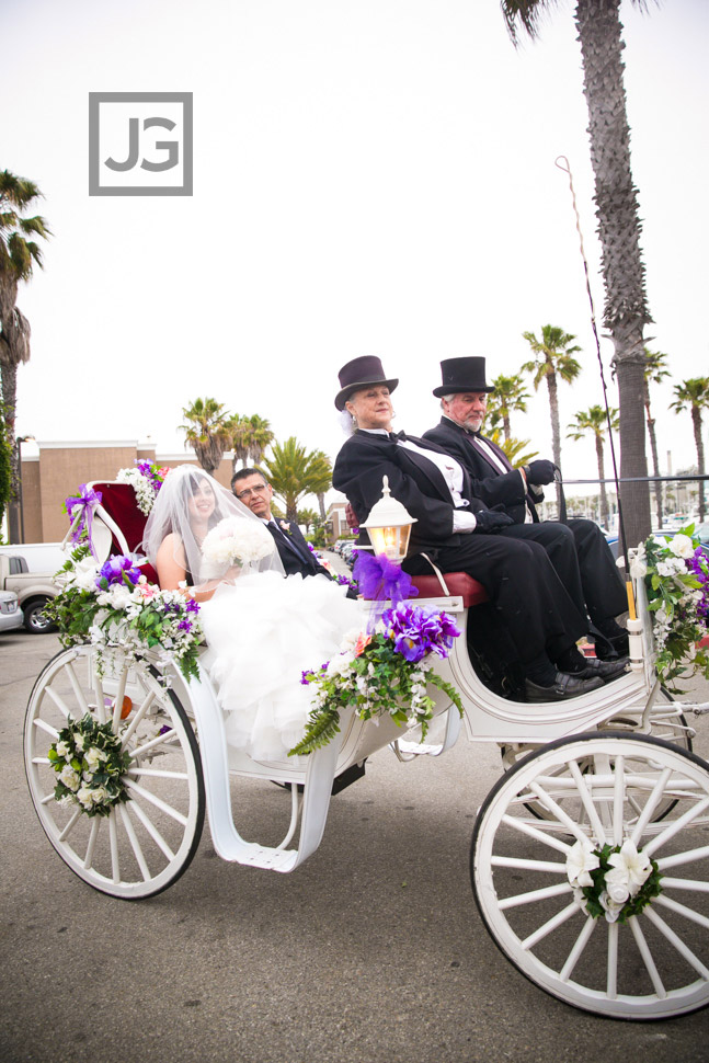 Portofino Hotel Wedding Ceremony Horse Carriage