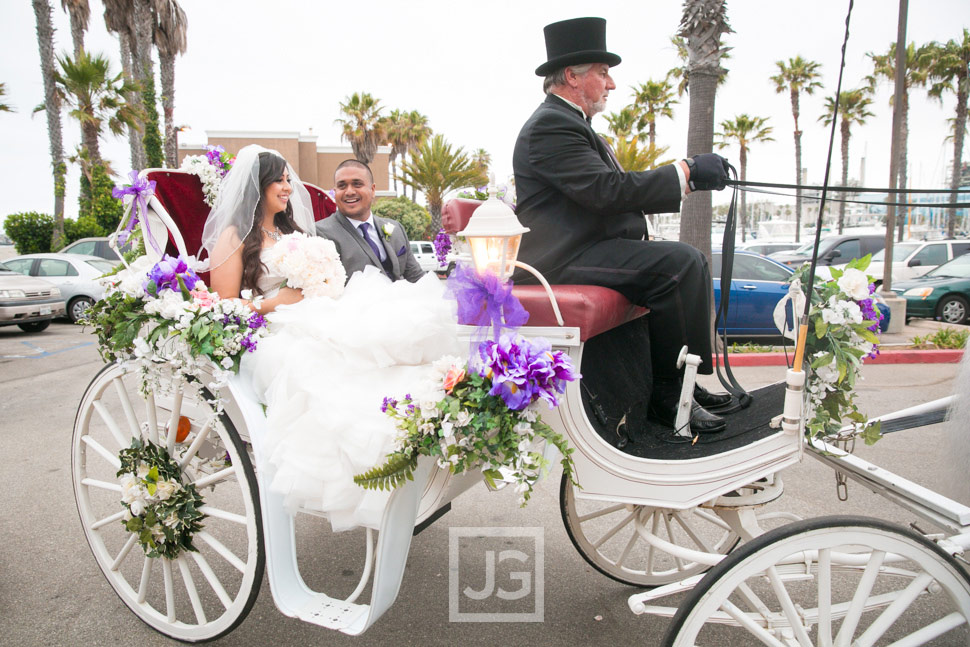 Portofino Hotel Wedding Ceremony Horse Carriage