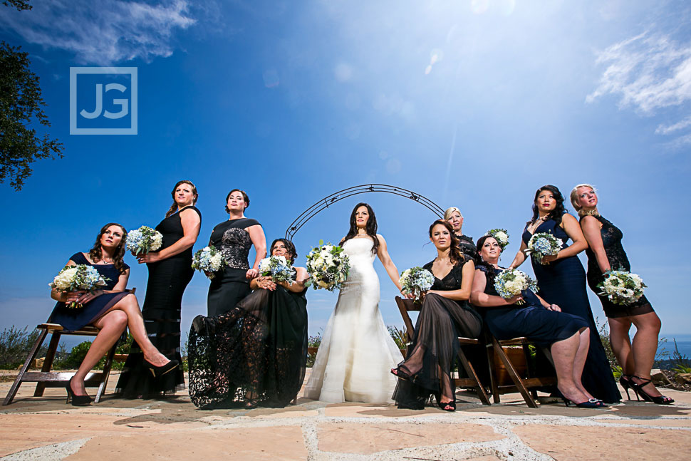 Bridesmaids Wedding Photo at Rancho del Cielo