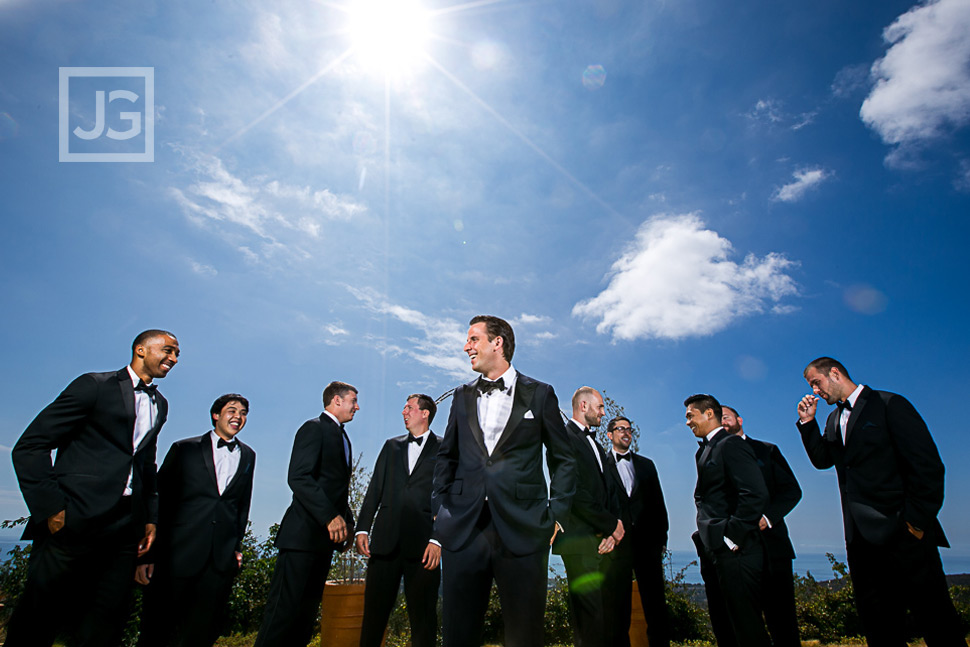 Groomsmen Wedding Photo at Rancho del Cielo