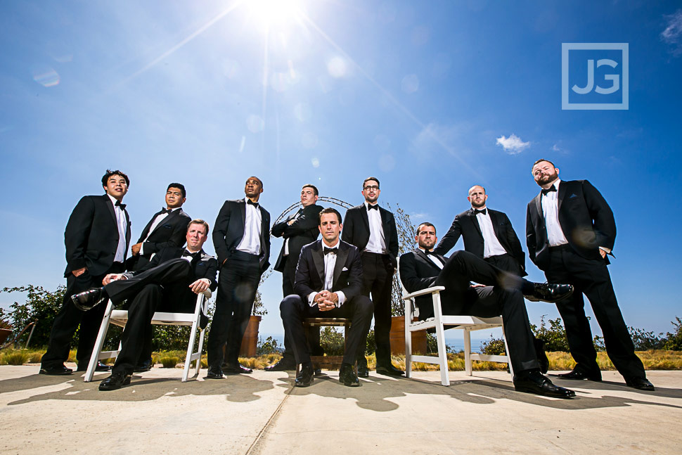 Groomsmen Wedding Photo at Rancho del Cielo
