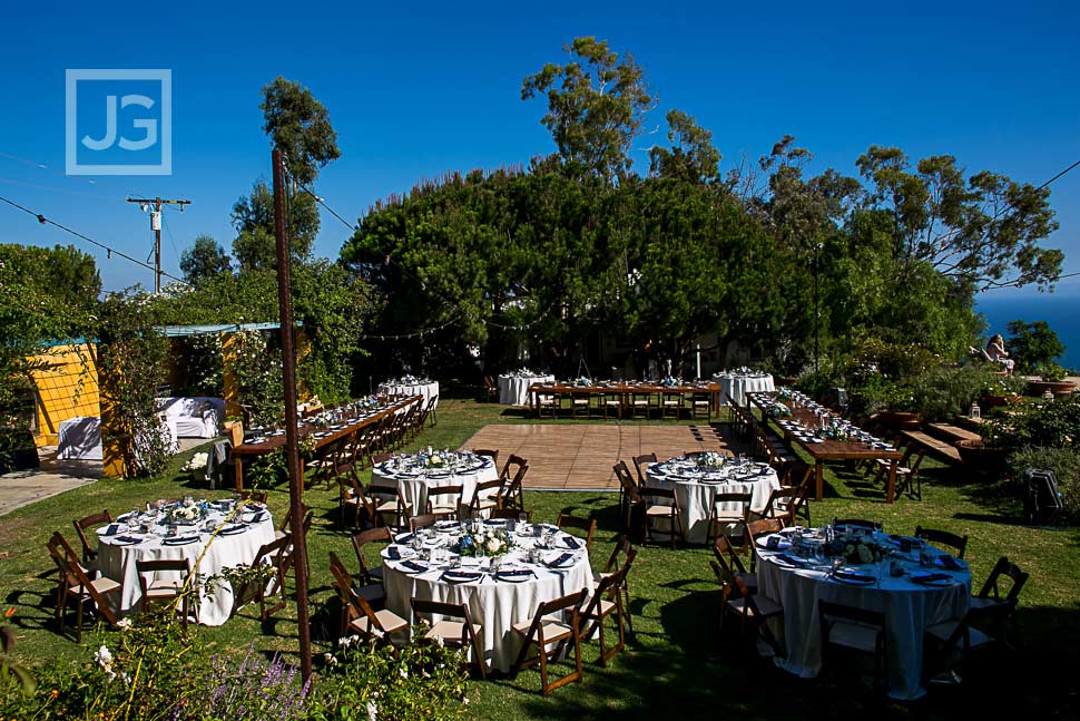 Rancho del Cielo Reception tables