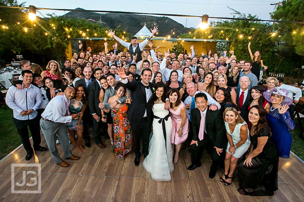 Large group wedding photo