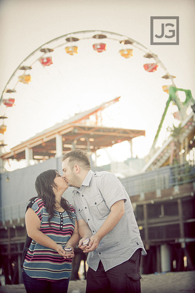 Santa Monica Pier Engagement Photos