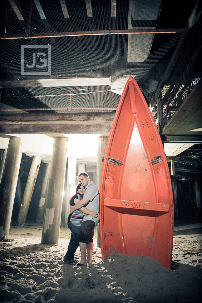 Santa Monica Pier Engagement Photos