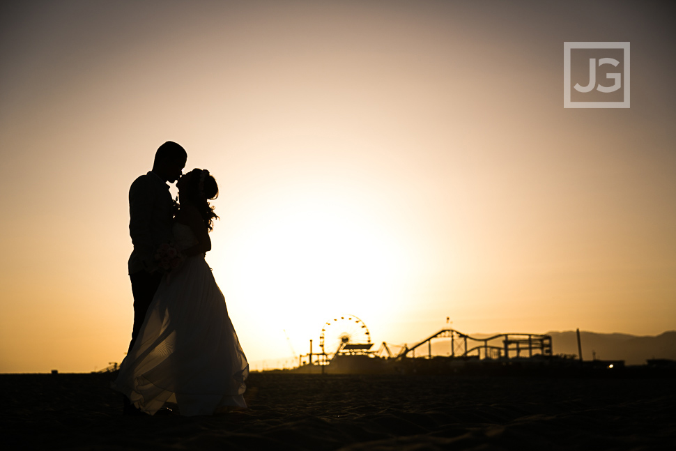 Santa Monica Pier in the background