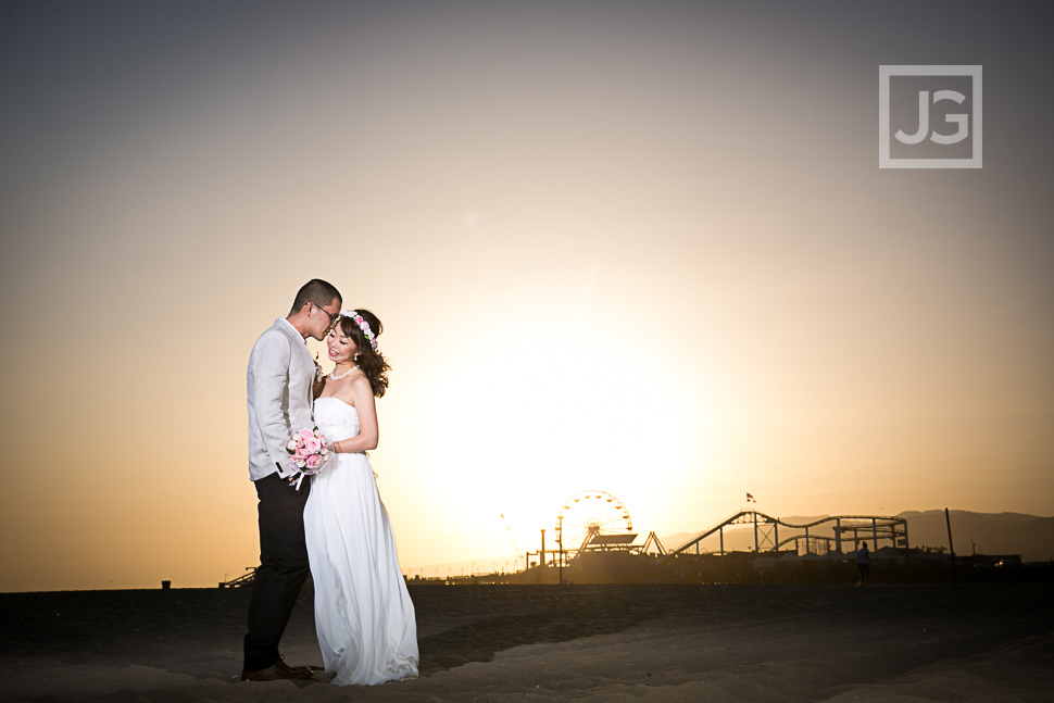 Santa Monica Pier in the background