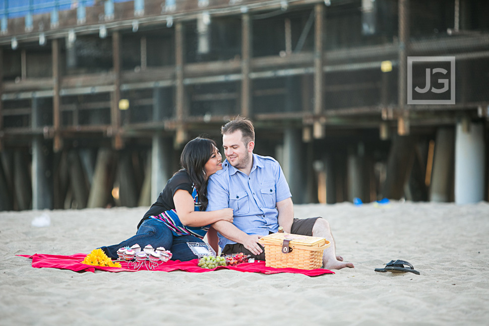 Santa Monica Pier Engagement Photos