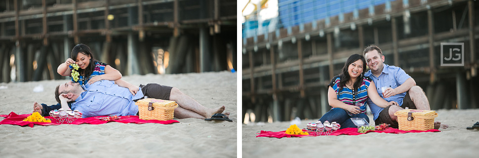 Santa Monica Pier Engagement Photos