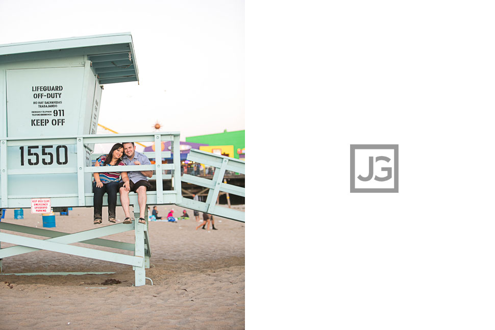 Santa Monica Pier Engagement Photos
