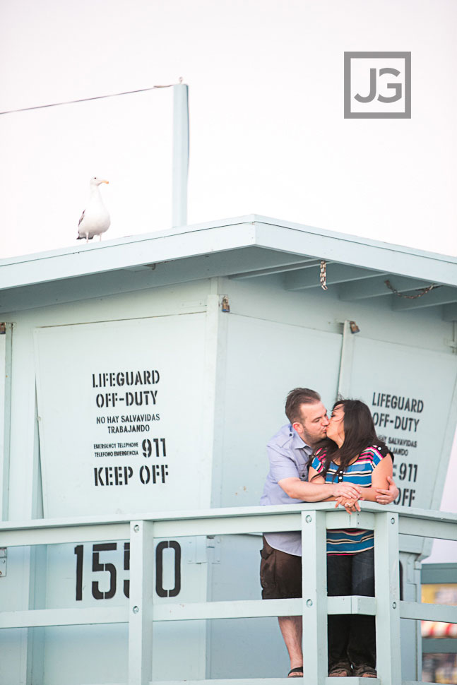 Santa Monica Beach Engagement Photos