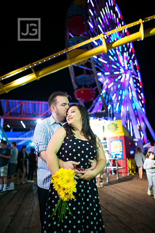 Santa Monica Pier Engagement Photos