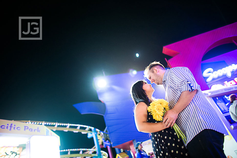 Santa Monica Pier Engagement Photos
