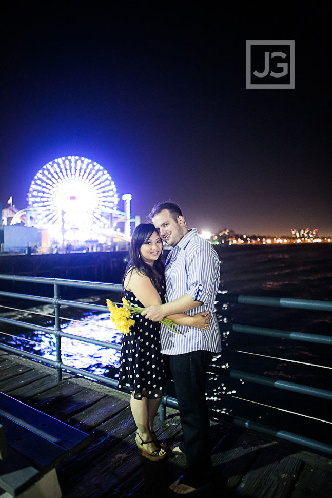 Santa Monica Pier Engagement Photos