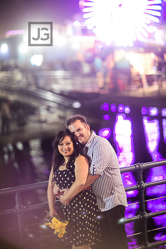 Santa Monica Pier Engagement Photos