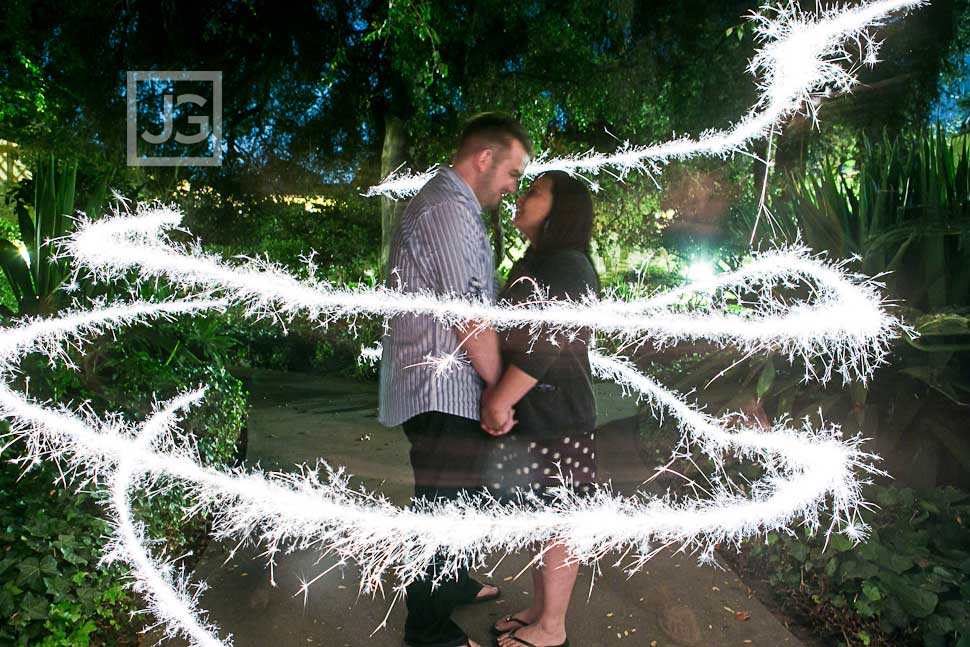Sparklers Engagement Photos