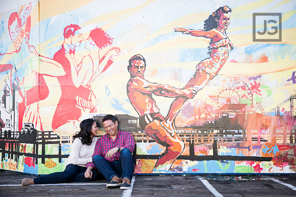 Santa Monica Pier Engagement Photography