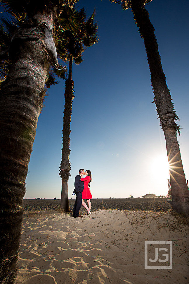 Santa Monica Beach Engagement Photography