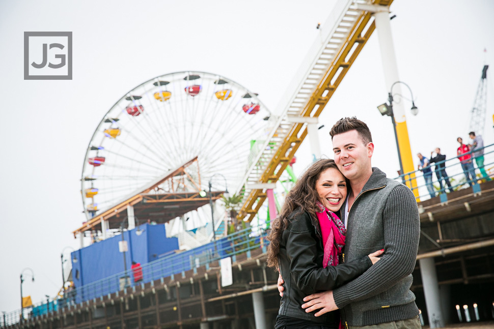 Santa Monica Pier Engagement Photography