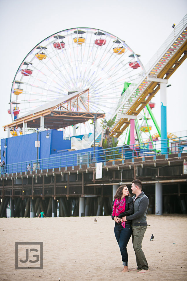 Santa Monica Pier Engagement Photography