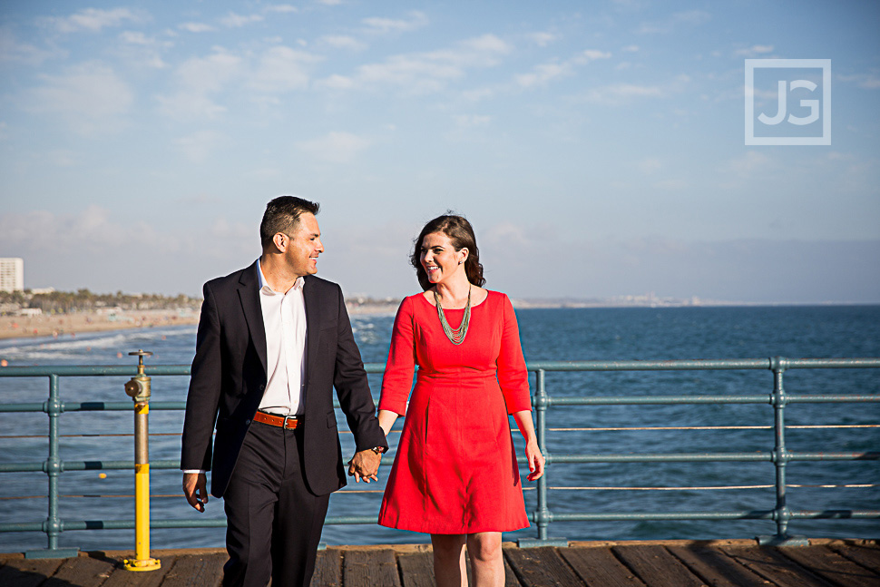 Santa Monica Pier Engagement Photography