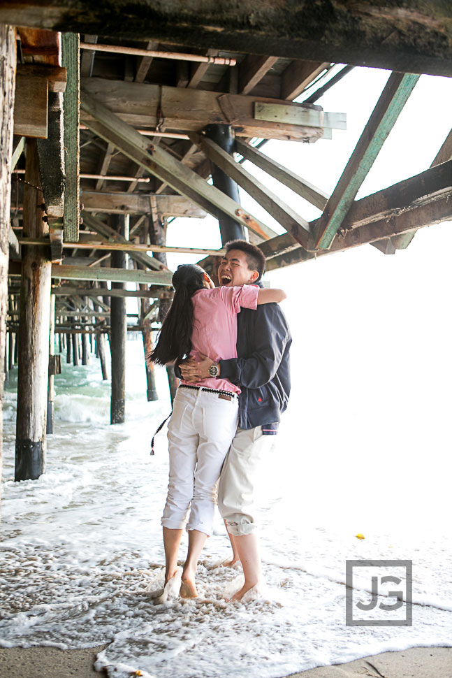 Santa Monica Pier Engagement Photography