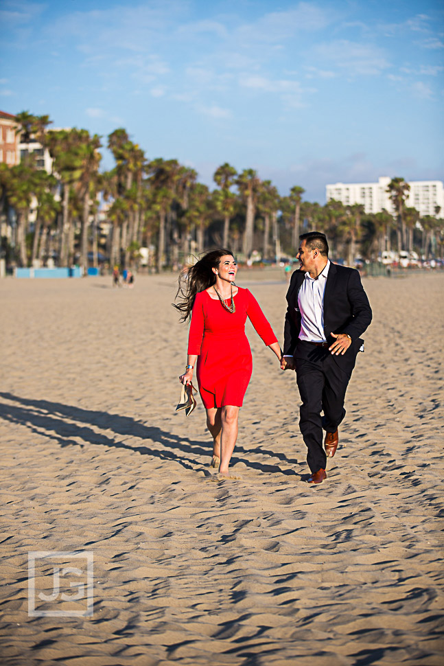 Santa Monica Beach Engagement Photography