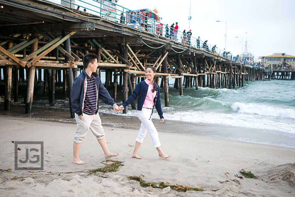 Santa Monica Beach Engagement Photography