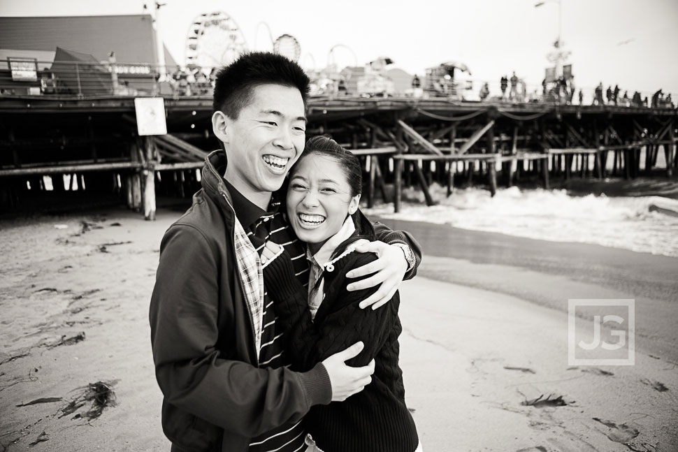Santa Monica Beach Engagement Photography