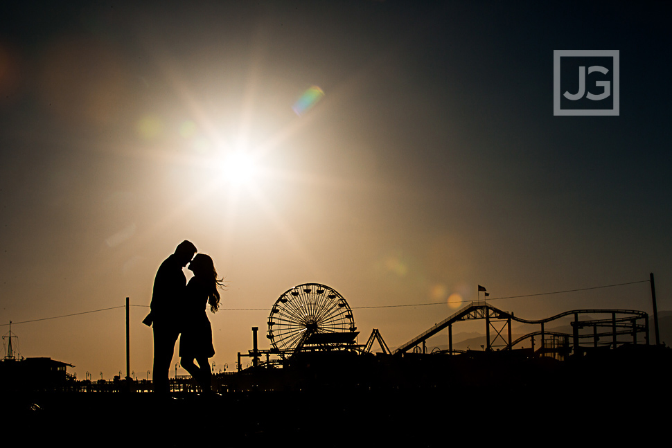 Santa Monica Beach Engagement Photography