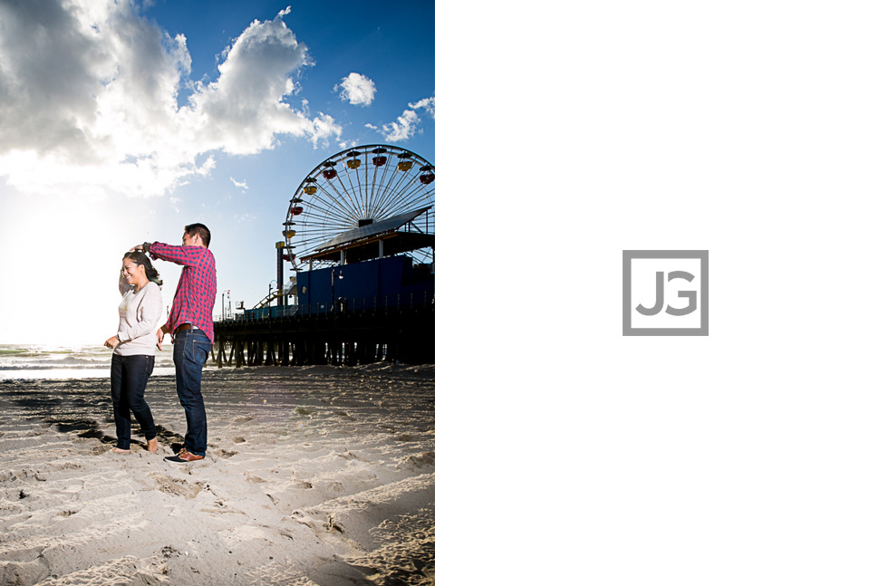 Santa Monica Beach Engagement Photography
