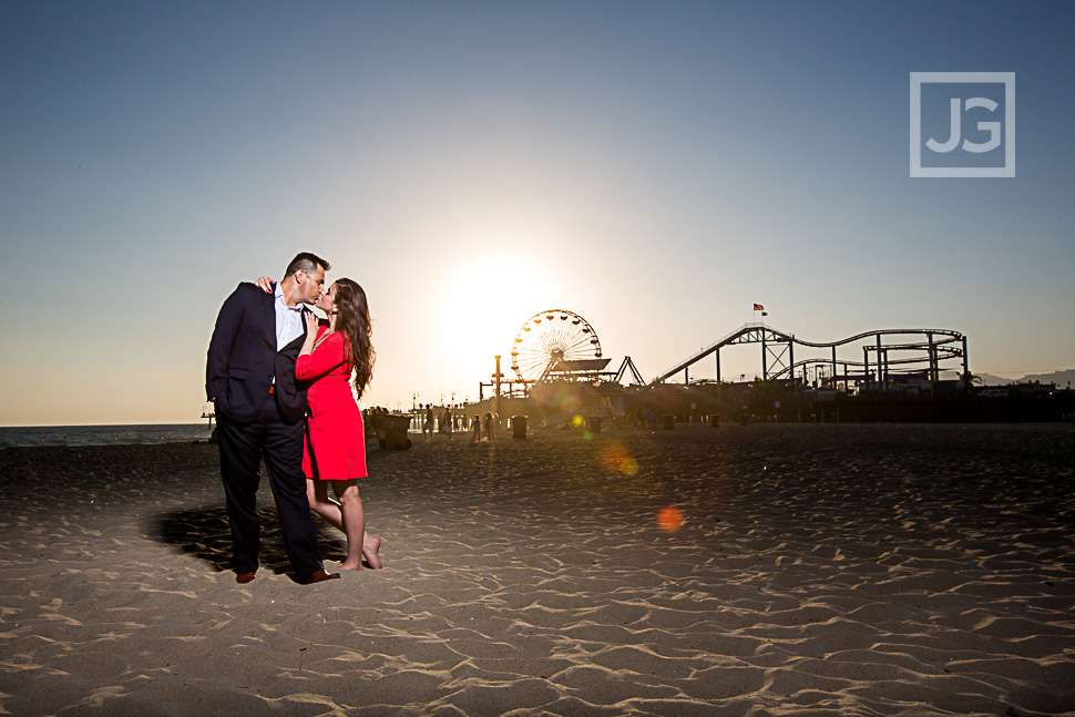 Santa Monica Beach Engagement Photography