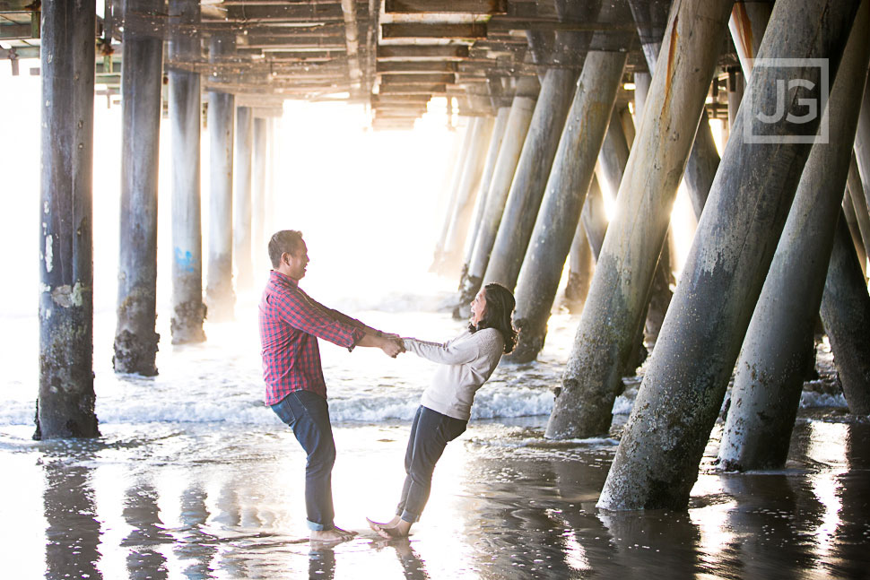 Santa Monica Pier Engagement Photography