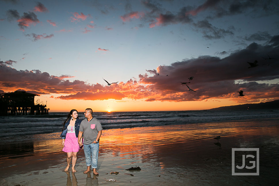 Santa Monica Engagement Photography