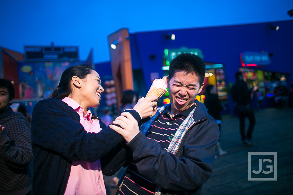 Santa Monica Pier Engagement Photography