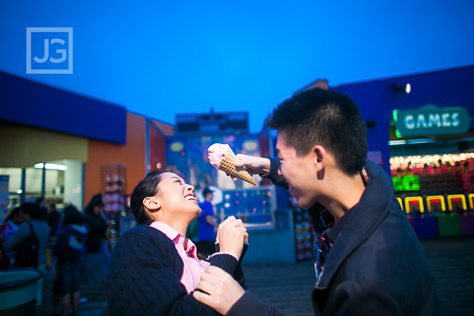 Santa Monica Pier Engagement Photography