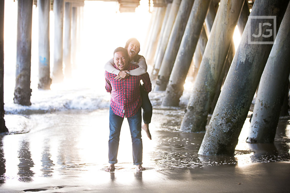 Santa Monica Pier Engagement Photography
