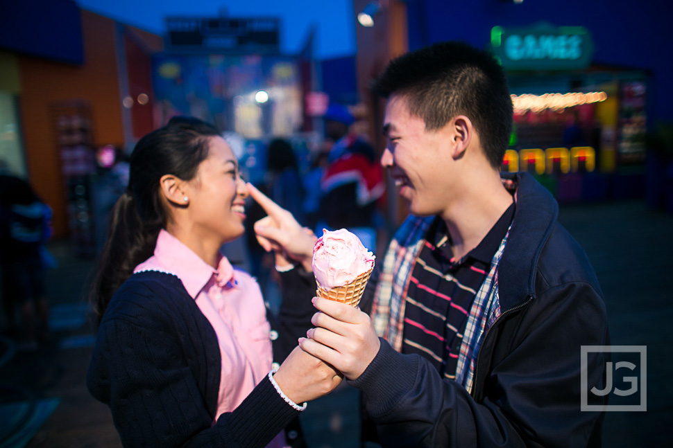 Santa Monica Pier Engagement Photography