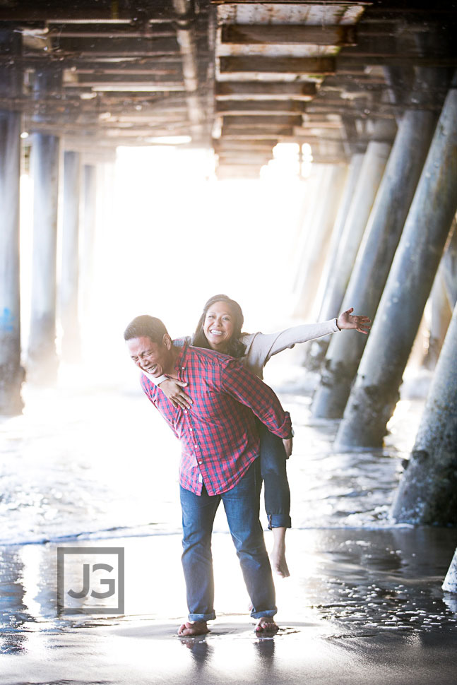 Santa Monica Pier Engagement Photography